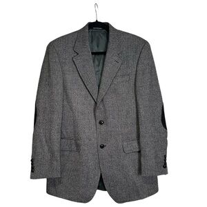 Lauren Ralph Lauren Black & White Herringbone Wool Sport Coat Blazer